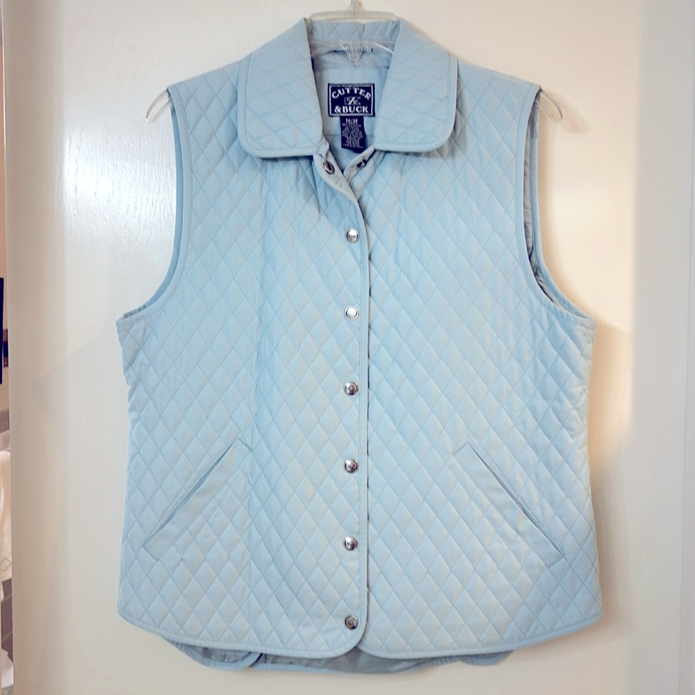 Cutter & Buck lined women’s quilted vest, size M in soft pastel
